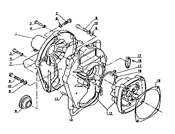 Crankcase Diagram and Parts List for 271SRM-202FA  Craftsman Trimmer