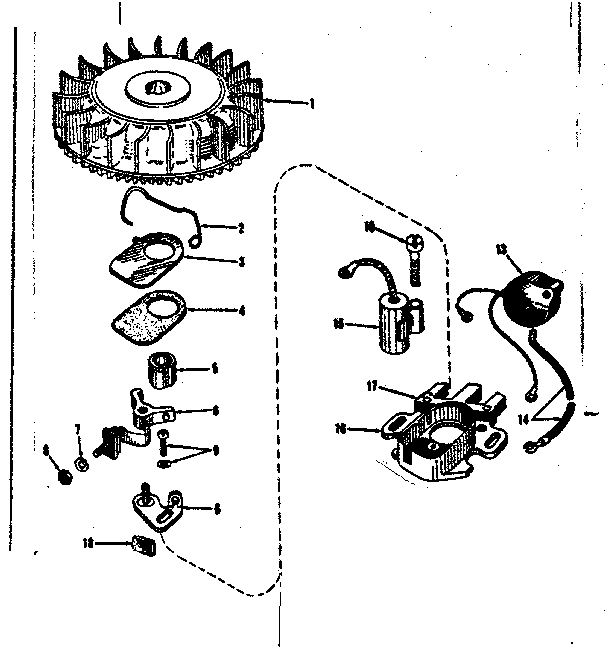 Magneto No. 30362 (phelon F-3220-m3) Diagram and Parts List for 143102311  Craftsman Engine