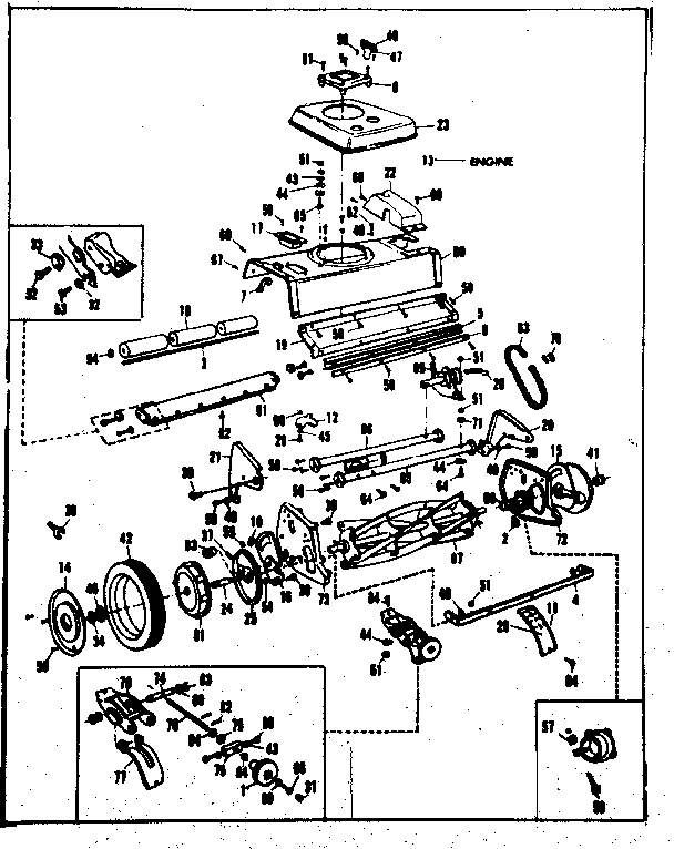 Base Assembly Diagram and Parts List for 53681620  Craftsman Lawn Mower