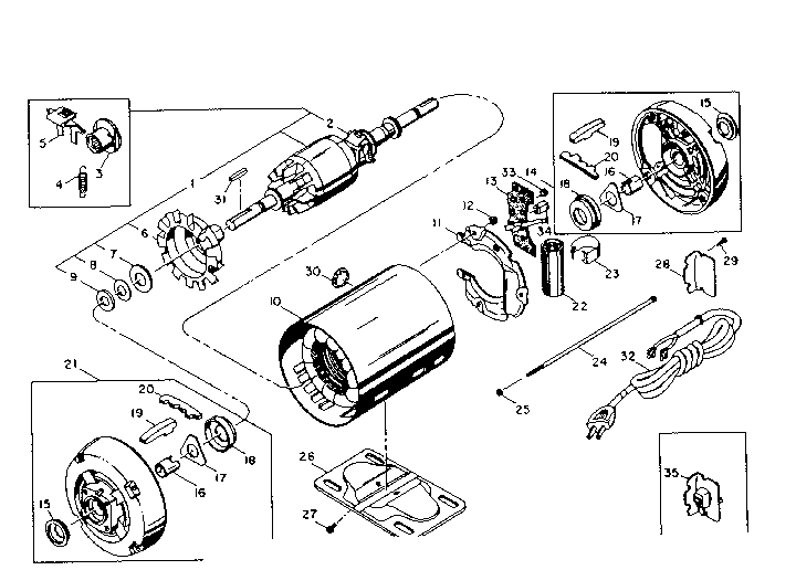 Unit Parts Diagram and Parts List for 39719251  Craftsman Grinder