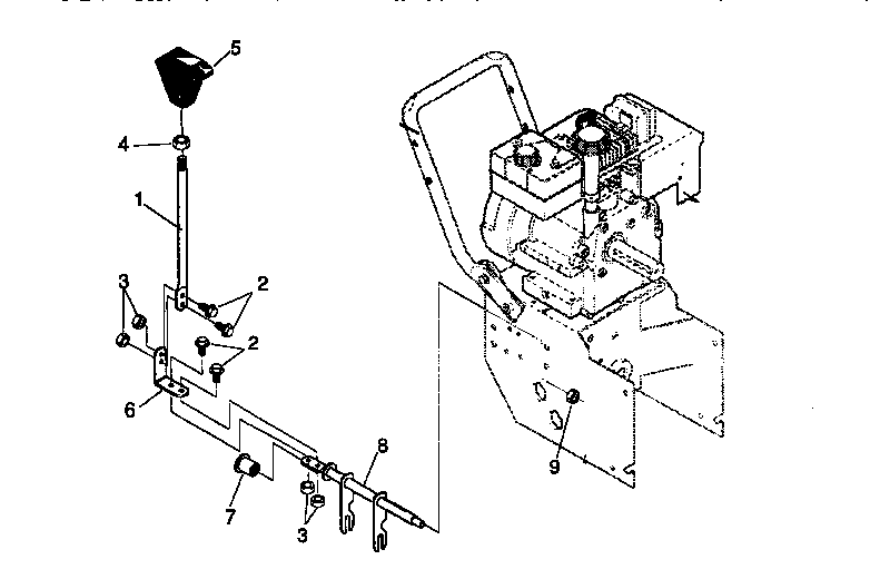 Shift Yoke Diagram and Parts List for 536886622  Craftsman Snow Blower