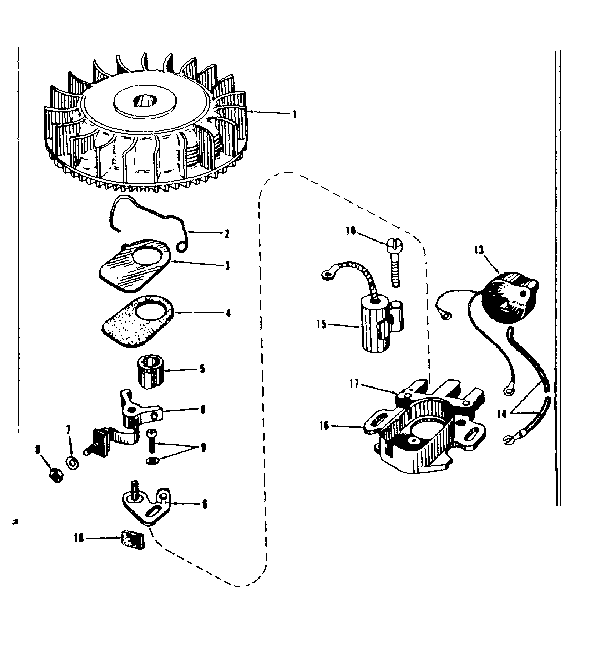 Magneto No. 29980 (phelon F-3220-h3) Diagram and Parts List for 143502021  Craftsman Engine