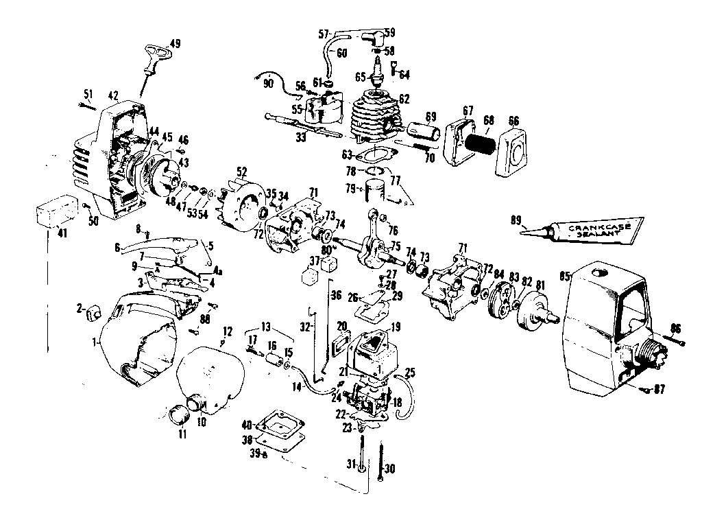 Sears Line Trimmer Diagram and Parts List for 234795420  Craftsman Trimmer