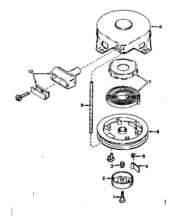 Rewind Starter No. 590420 Diagram and Parts List for 143166042  Craftsman Engine