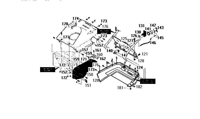 Belt Cover Assembly Diagram and Parts List for 536884562  Craftsman Snow Blower