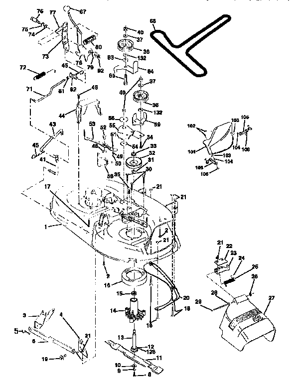Mower Diagram and Parts List for 917258480  Craftsman Lawn Tractor