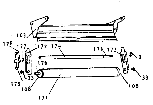 Steel Roller Diagram and Parts List for 328815520  Craftsman Lawn Mower