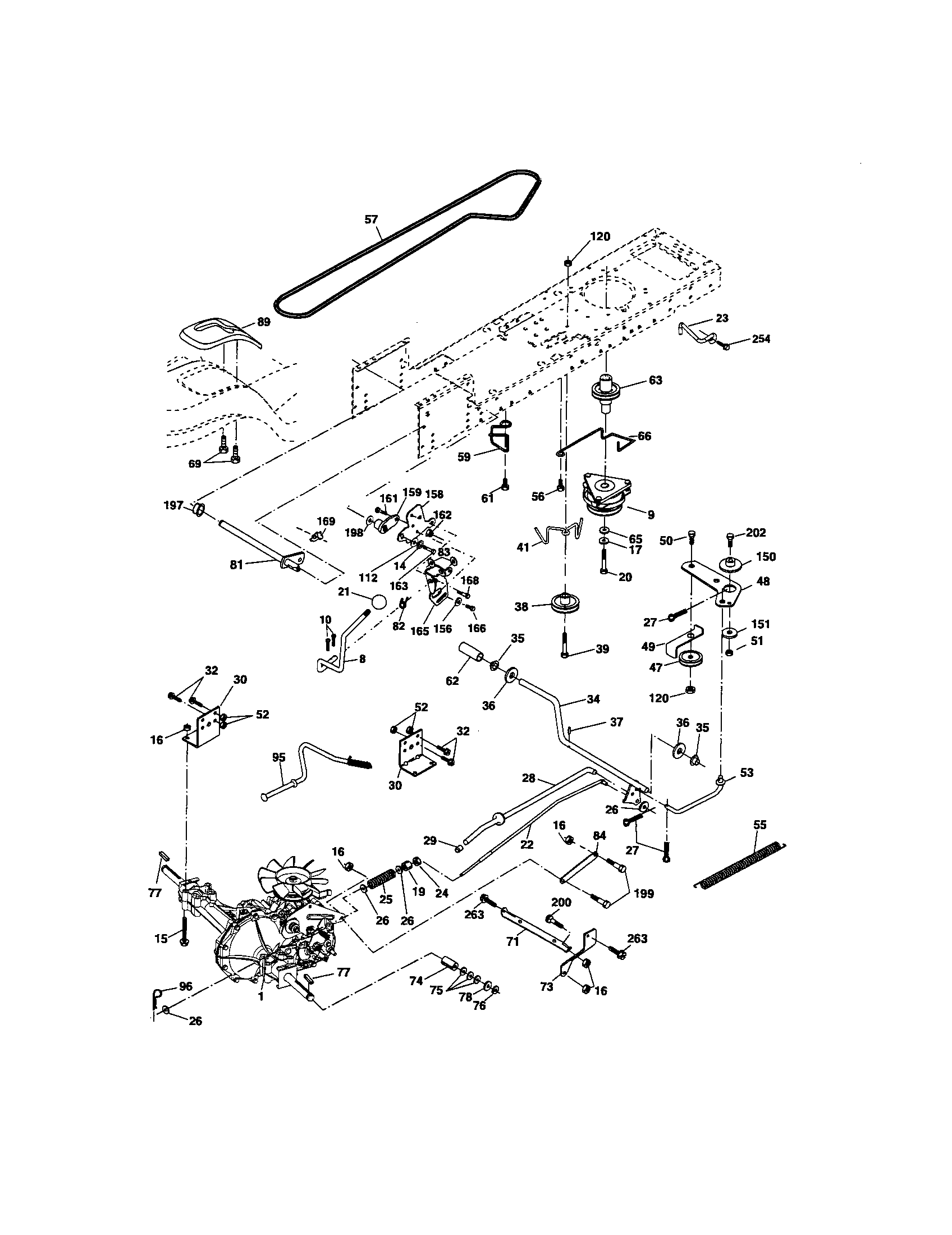 Ground Drive Diagram and Parts List for 917275682  Craftsman Lawn Tractor