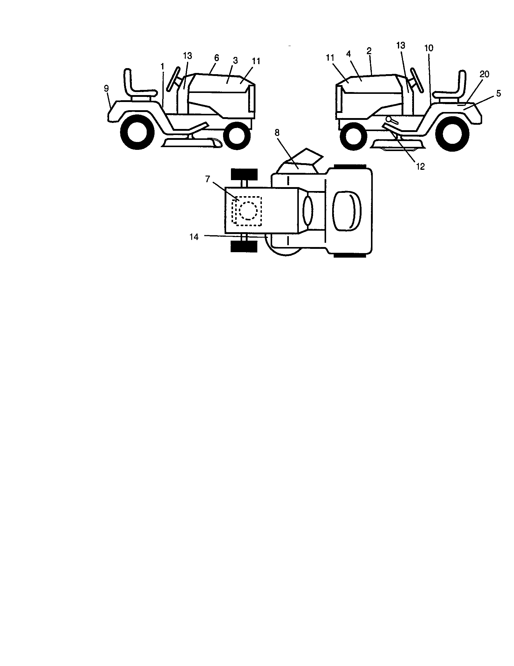 Decals Diagram and Parts List for 917272051  Craftsman Lawn Tractor