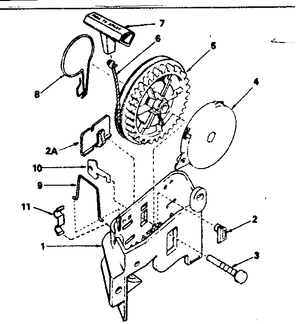 Rewind Starter Diagram and Parts List for 143344322  Craftsman Engine