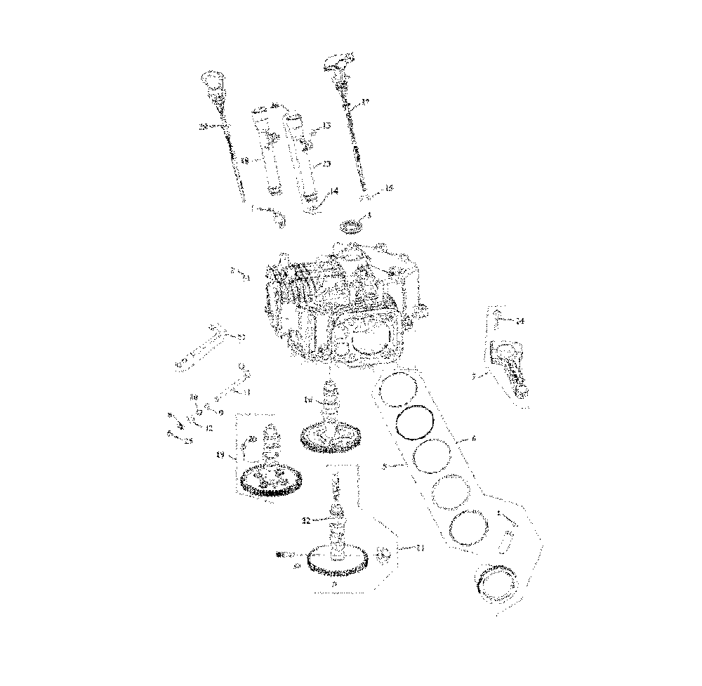 Crankcase Diagram and Parts List for CMXGRAM1130044  Craftsman Lawn Tractor