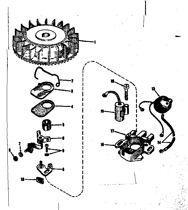 Magneto (phelon F-3220-m3) Diagram and Parts List for 143102240  Craftsman Engine