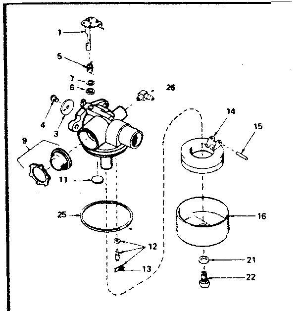 Carburetor No. 632387 Diagram and Parts List for 143384052  Craftsman Engine