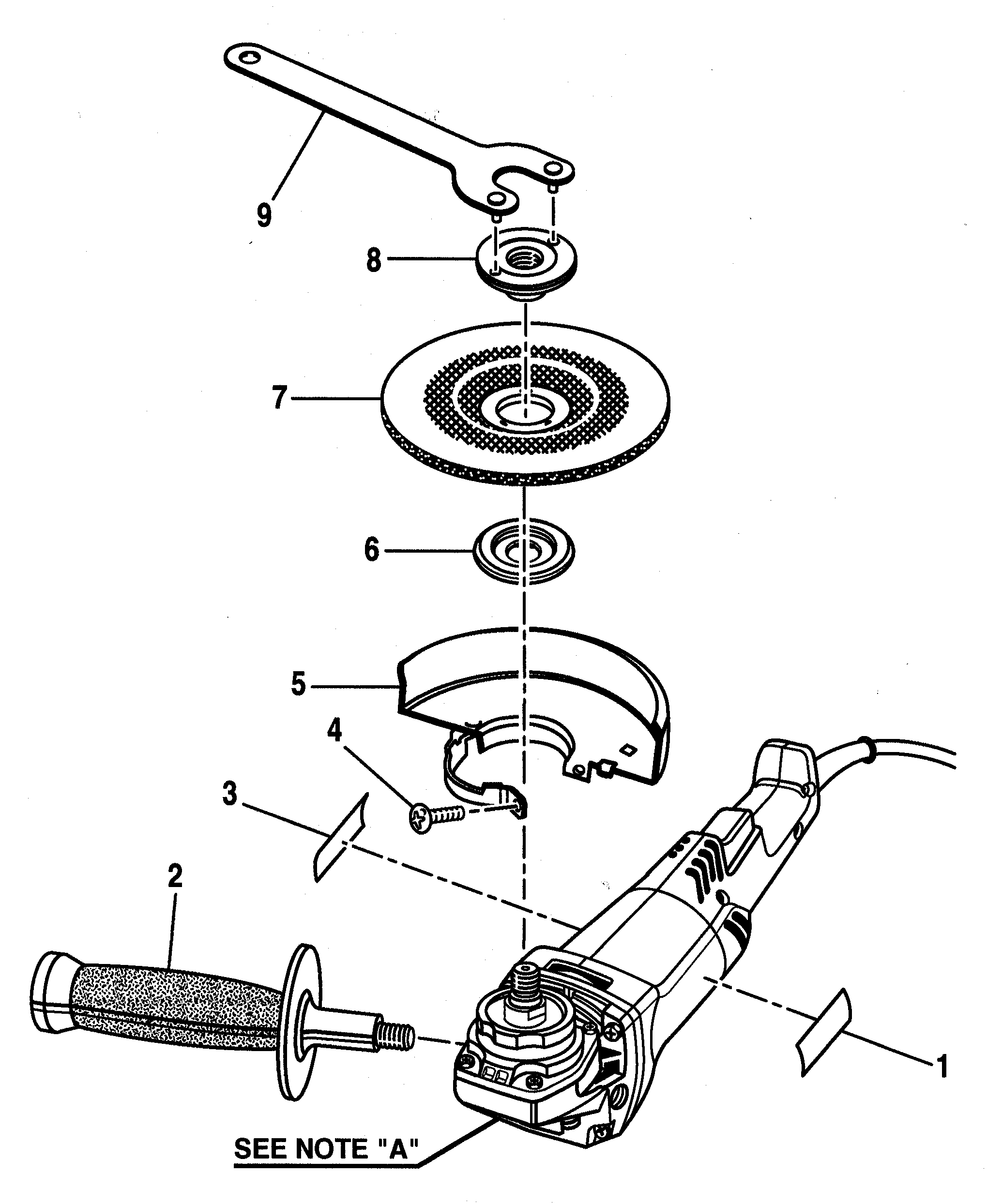 Cabinet Parts Diagram and Parts List for 315115080  Craftsman Grinder