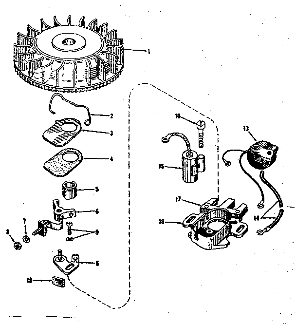 Magneto (phelon F-3220-g) Diagram and Parts List for 14356252  Craftsman Engine