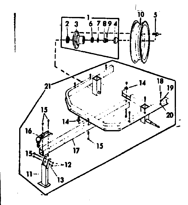 Trailer Assembly For 110 Gallon Model Diagram and Parts List for 471450080  Craftsman Pressure Washer