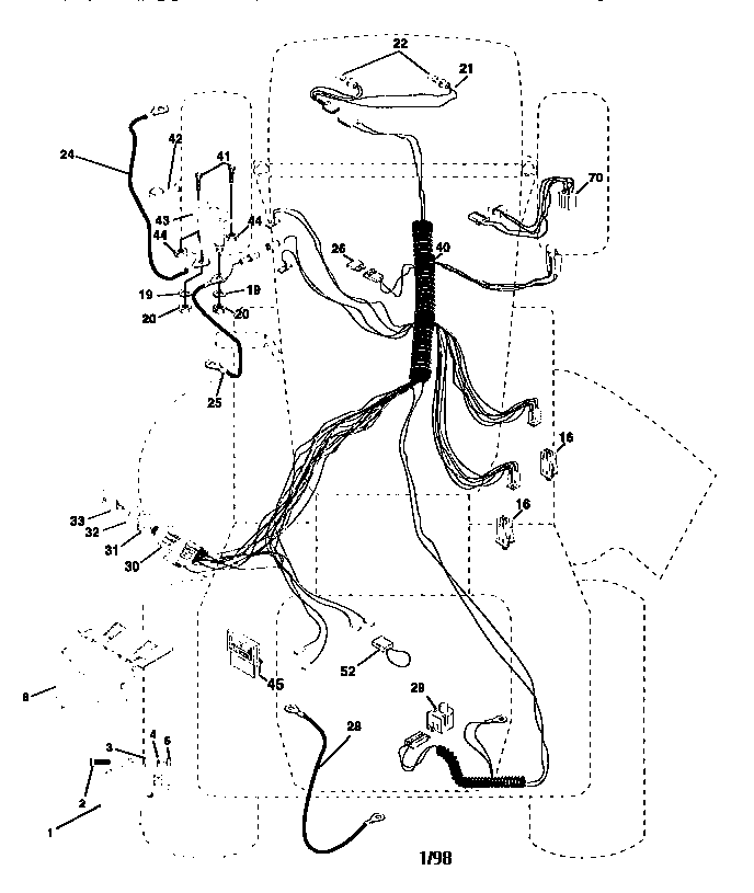 Electrical Diagram and Parts List for 917270611  Craftsman Lawn Tractor