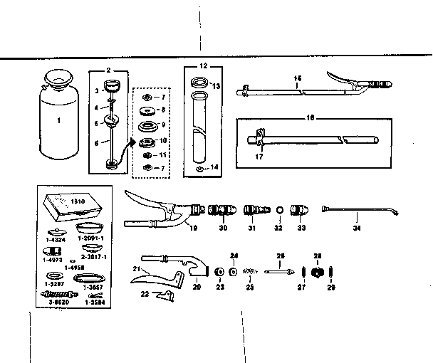 Replacement Parts Diagram and Parts List for 78615420  Craftsman Sprayer