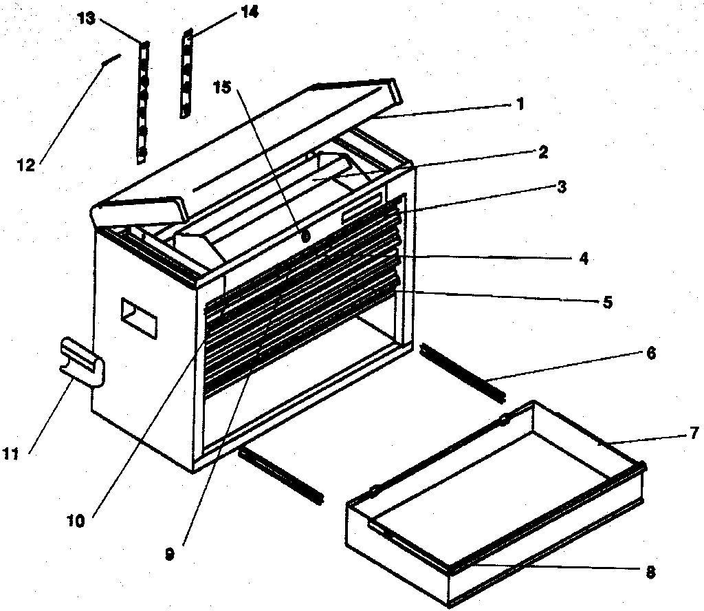 Unit Parts Diagram and Parts List for 706657580  Craftsman Tool Stand & Cart