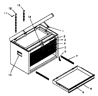 Chest Diagram and Parts List for 706619520  Craftsman Tool Stand & Cart