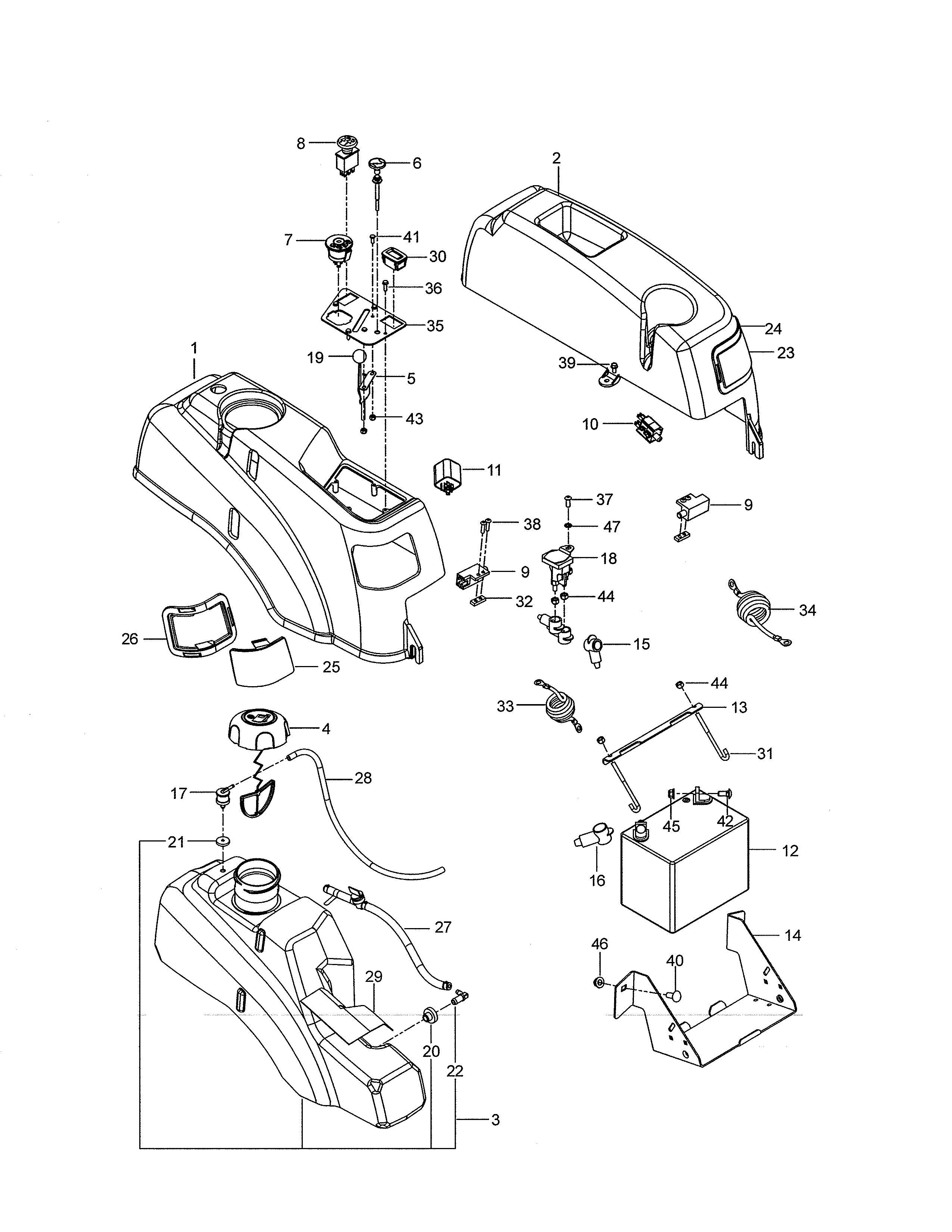Ignition System Diagram and Parts List for 917277780  Craftsman Engine