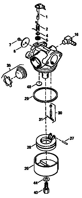 Carburetor 632569 (71/143) Diagram and Parts List for 143404172  Craftsman Engine