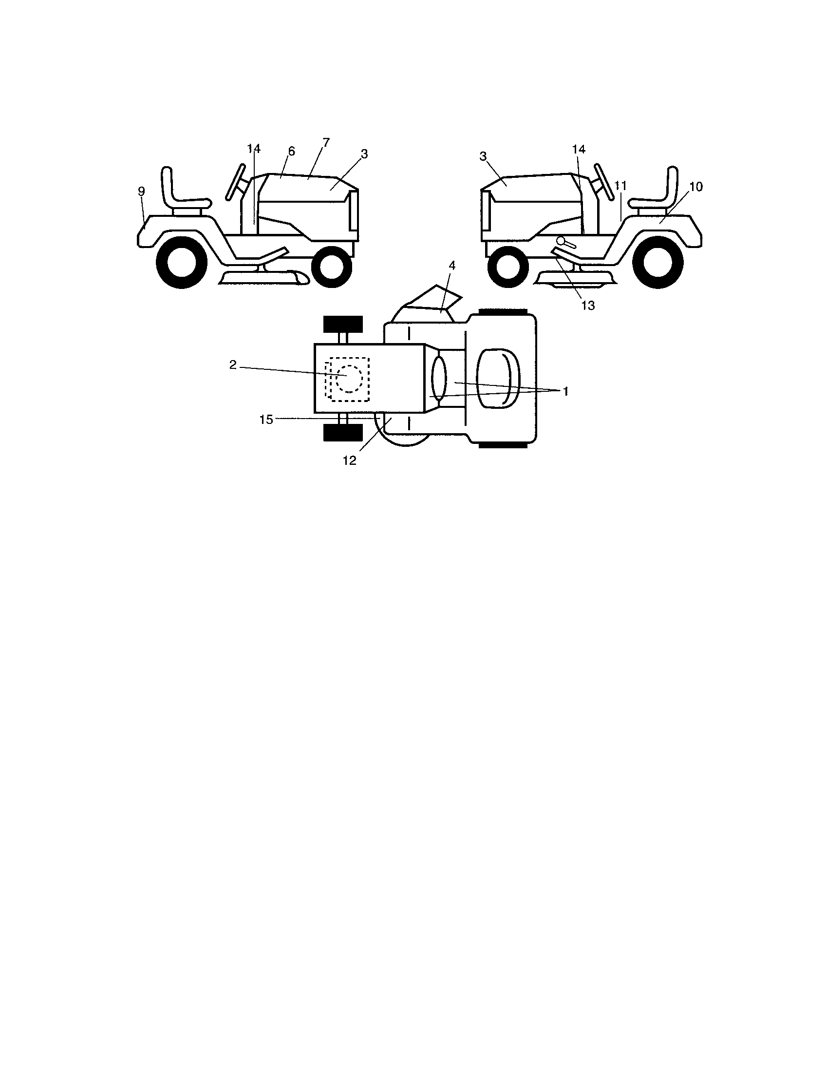 Decals Diagram and Parts List for 917272351  Craftsman Lawn Tractor