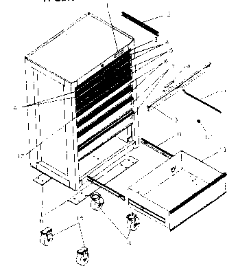 Cabinet Parts Diagram and Parts List for 706619412  Craftsman Tool Stand & Cart