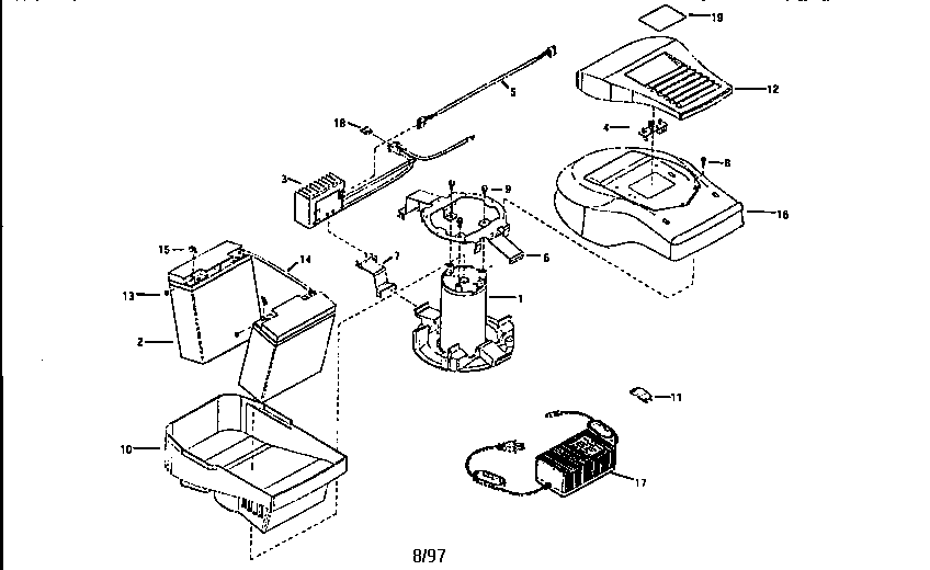 Motor Assembly Diagram and Parts List for 917960002  Craftsman Engine