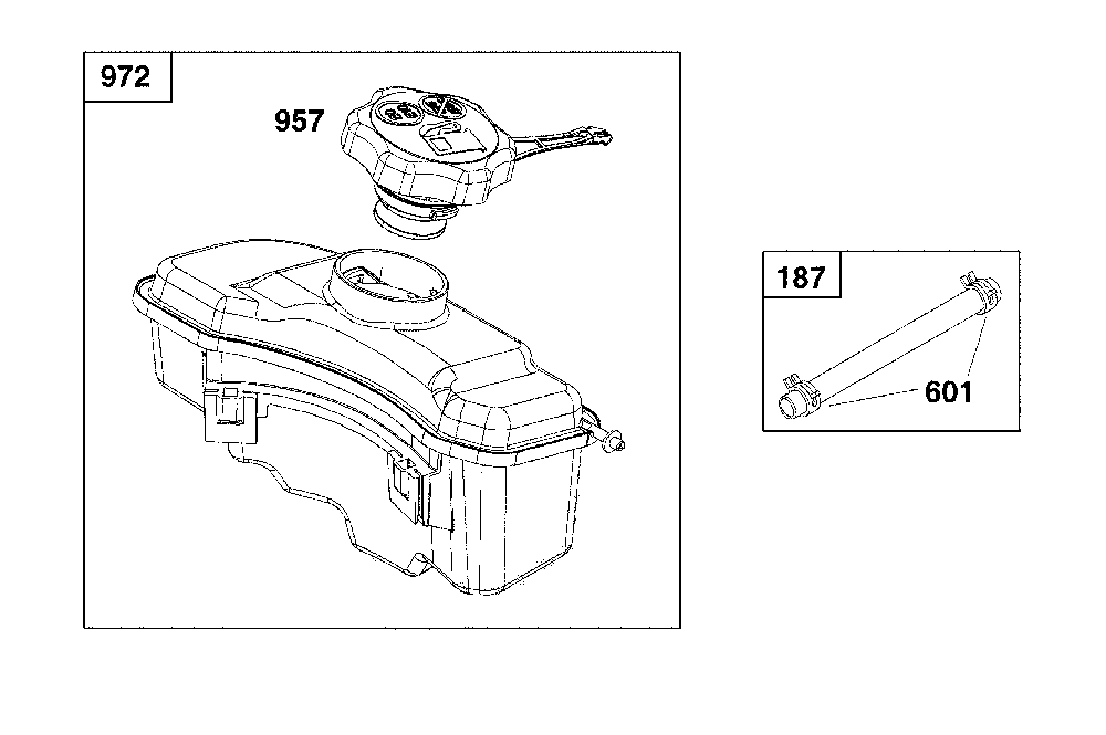 Fuel supply Diagram and Parts List for CMXGMAM1125506  Craftsman Lawn Mower