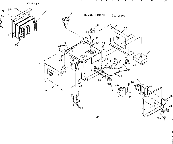Charger Diagram and Parts List for 91725790  Craftsman Lawn Tractor