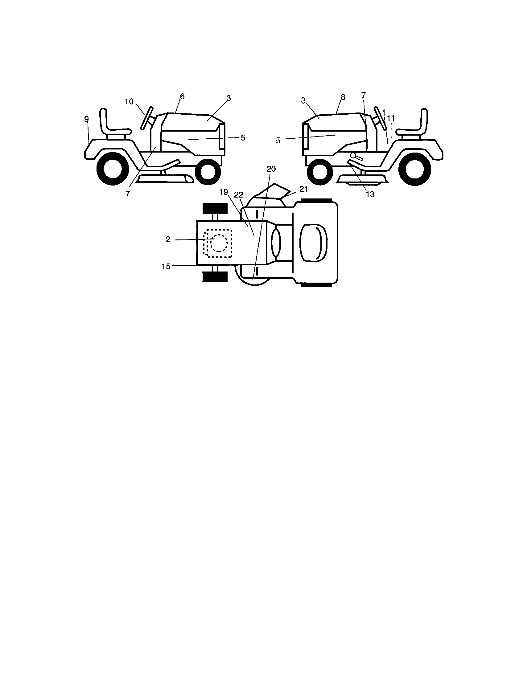 Decals Diagram and Parts List for 917273830  Craftsman Lawn Tractor