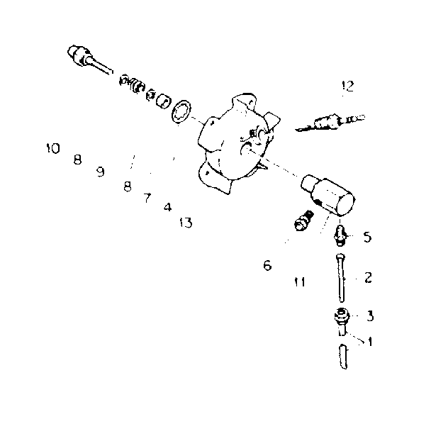 Burner Head Assembly Diagram and Parts List for 40414  Craftsman Heater