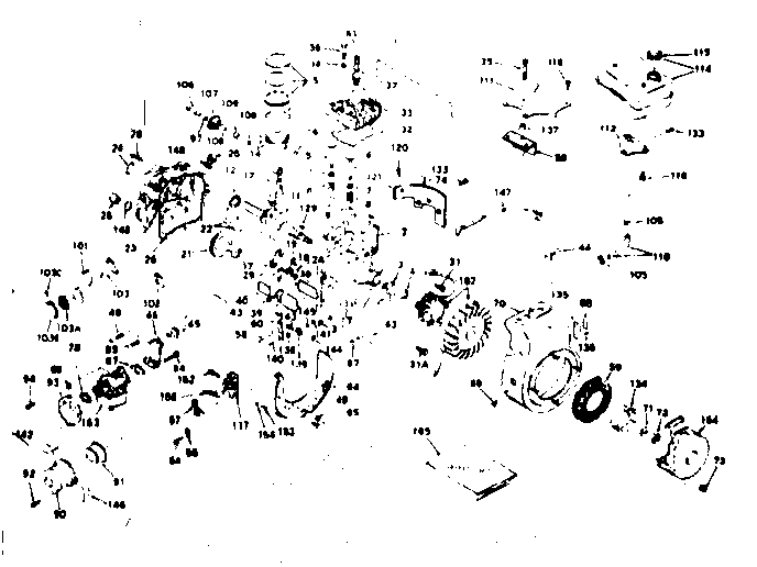 Basic Engine Diagram and Parts List for 143647012  Craftsman Engine