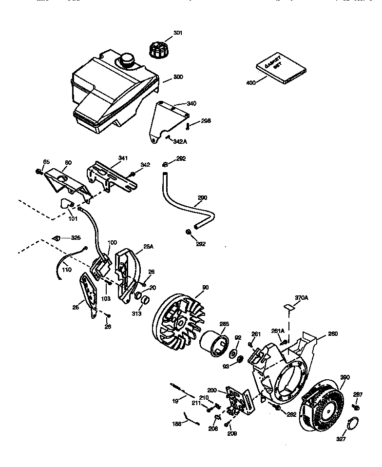 Engine 143.986001 Diagram and Parts List for 143986001  Craftsman Engine