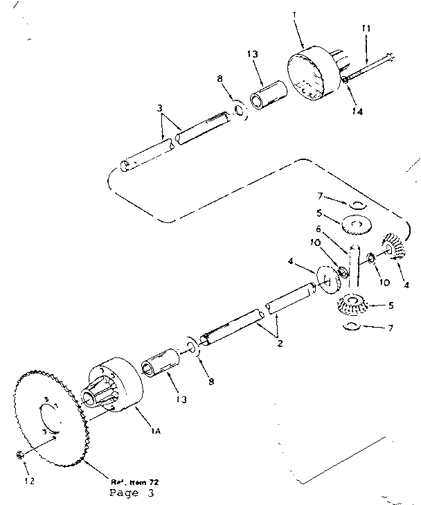 Differential No. 794134 Diagram and Parts List for 536250922  Craftsman Lawn Tractor