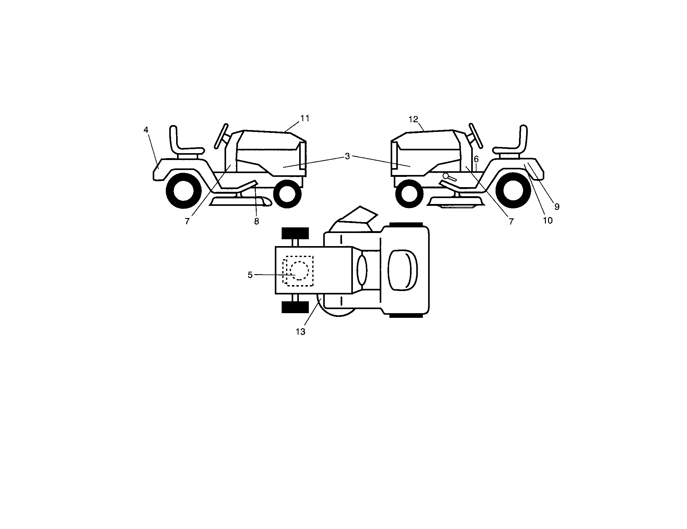Decals Diagram and Parts List for 917288142  Craftsman Lawn Tractor