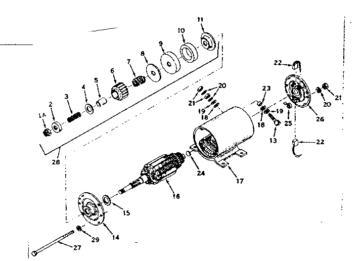 Starter Motor Diagram and Parts List for 143216012  Craftsman Engine