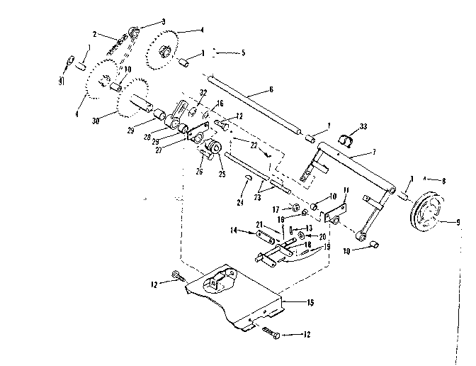 Drive Assembly Diagram and Parts List for 91781920  Craftsman Snow Blower