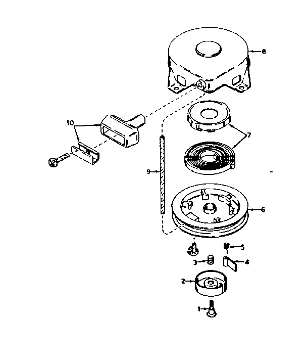 Rewind Starter No. 590420 Diagram and Parts List for 143567022  Craftsman Engine