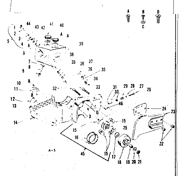 Replacement Parts Diagram and Parts List for 91760041  Craftsman Chainsaw