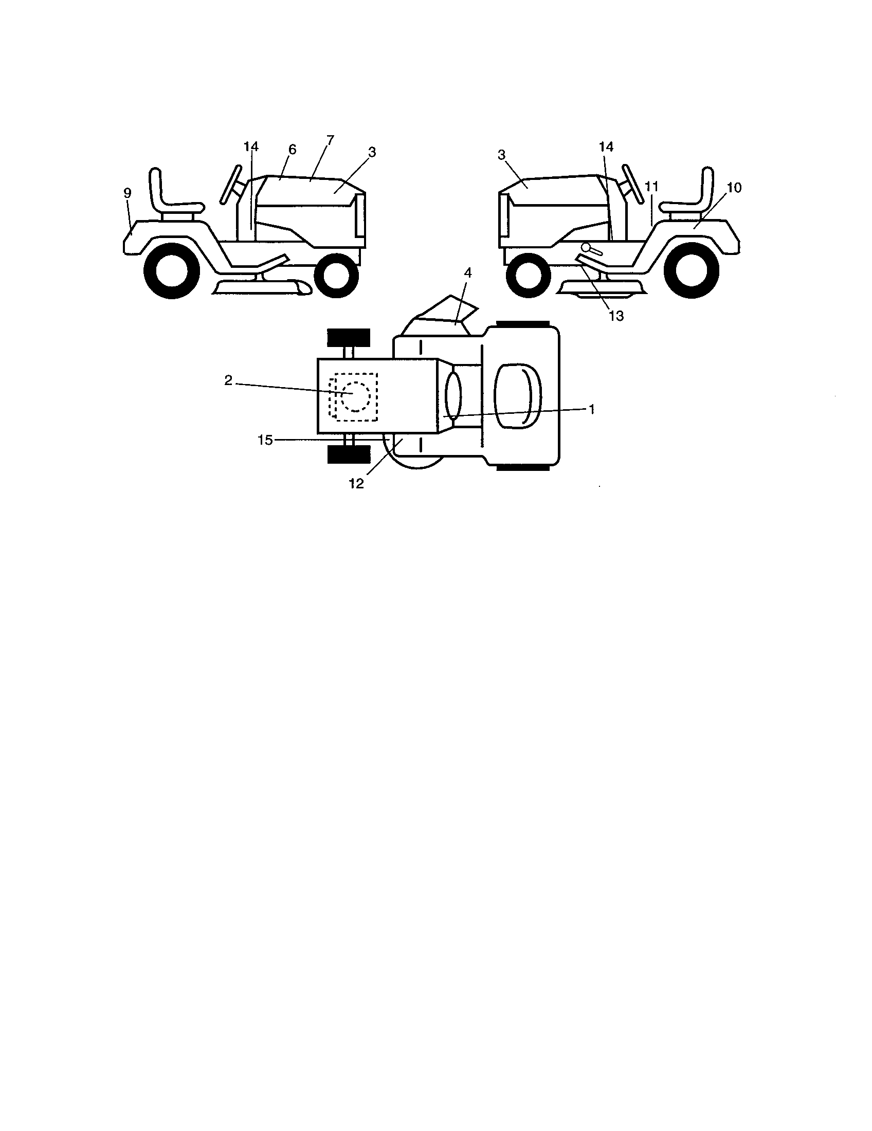 Decals Diagram and Parts List for 917271554  Craftsman Lawn Tractor