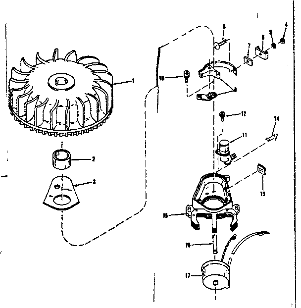 Magneto (wico Fw-2617) Diagram and Parts List for 14314351A  Craftsman Engine