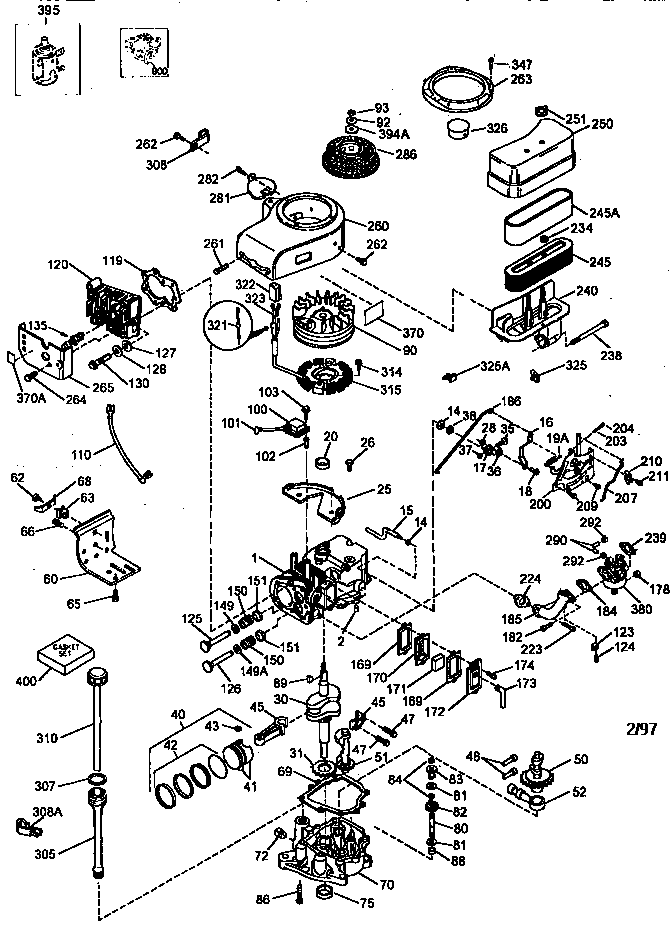Engine (71/143) 143.971004) Diagram and Parts List for 143971004  Craftsman Engine