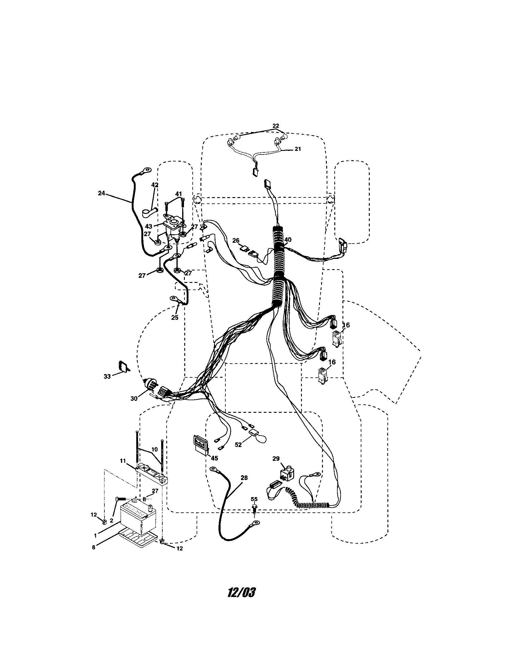 Electrical Diagram and Parts List for 917273860  Craftsman Lawn Tractor
