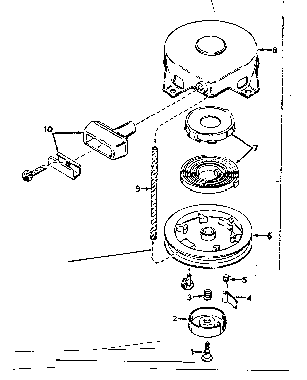 Rewind Starter No. 590420 Diagram and Parts List for 143566012  Craftsman Engine
