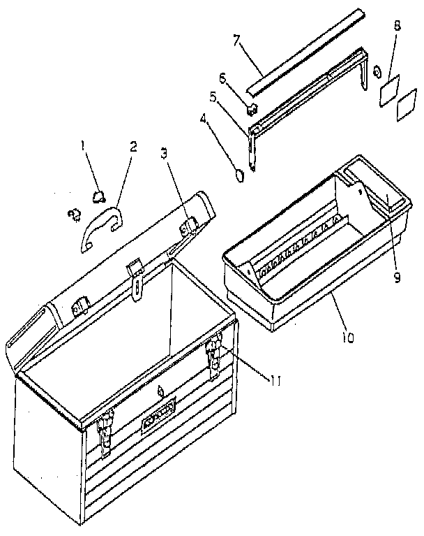 Unit Parts Diagram and Parts List for 650080  Craftsman Tool Stand & Cart