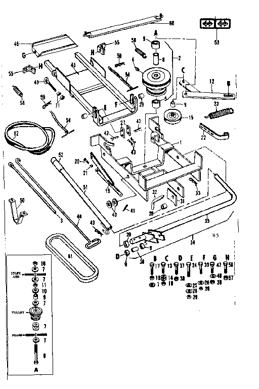 36" Snow Thrower Attachment #5604-00 Diagram and Parts List for 53681330  Craftsman Lawn Mower