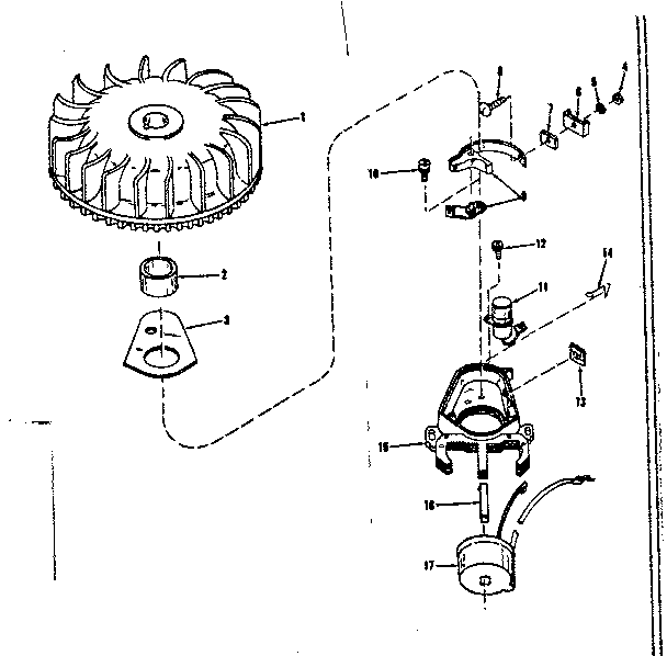 Magneto (wico Fw-2617) Diagram and Parts List for 143106020  Craftsman Engine