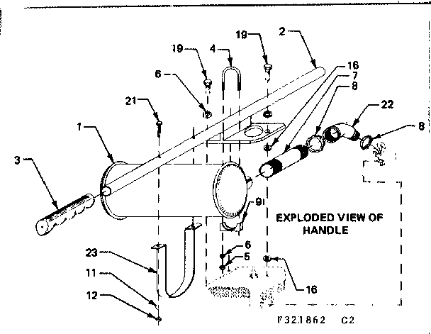 Handle Diagram and Parts List for 580321862  Craftsman Engine